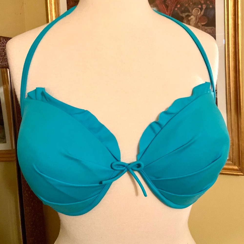 Victoria’s Secret blue & white tie dye bikini. Size L.